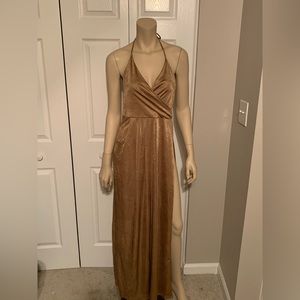 Gold maxi dress
